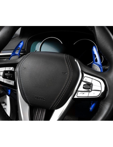 Extensiones de Paletas iJDMTOY Azul CNC para BMW Gxx