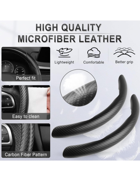 Funda de Volante UREHEPO de Fibra de Carbono Antideslizante