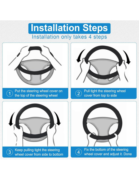 Cubierta de Volante de Silicona Antideslizante alpmosn 14-15"