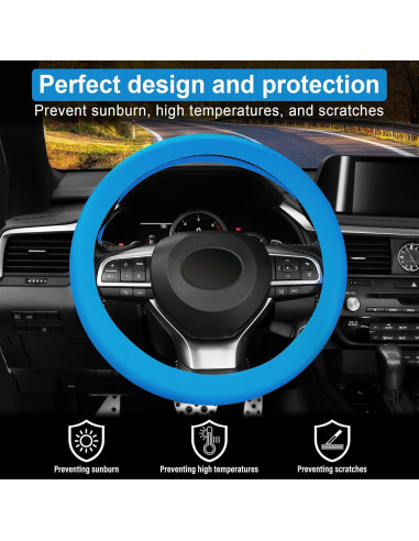 Cubierta de Volante de Silicona Antideslizante alpmosn 14-15"