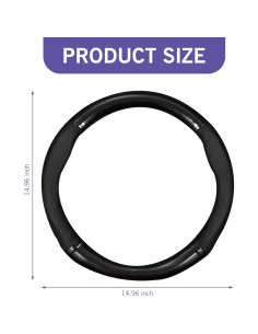 Funda de Volante Zikefest 38 cm Fibra de Carbono Antideslizante 2