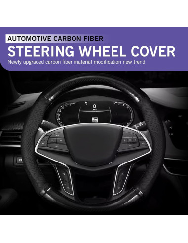 Funda de Volante Zikefest 38 cm Fibra de Carbono Antideslizante