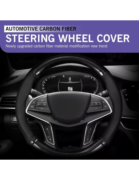 Funda de Volante Zikefest 38 cm Fibra de Carbono Antideslizante