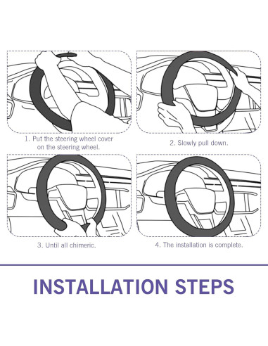 Funda de Volante Zikefest 38 cm Fibra de Carbono Antideslizante