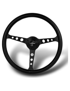 Volante de Dirección W-Power 15" Cuero Negro 3 Rayos