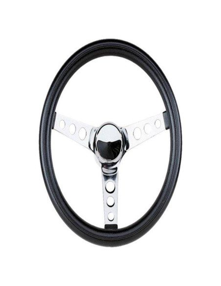 Volante Clásico Grant 838 34.3 cm Negro y Plata