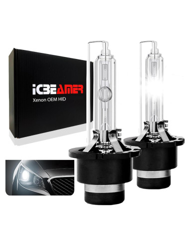 Bombilla Xenón HID ICBEAMER D4S D4R 6000K 3580 Lúmenes