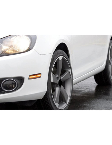 Kit de Luz de Marcador Lateral LED iJDMTOY Ámbar para Volkswagen 2010-2014