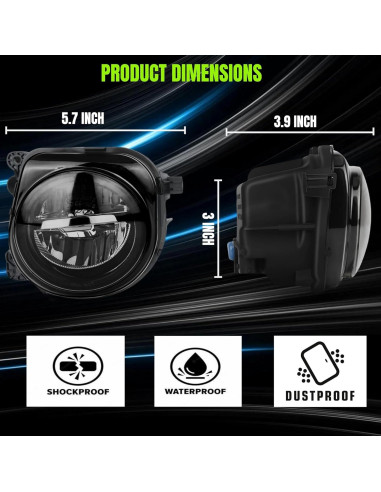 Luces Antiniebla LED WEISIGAO para BMW 528i 535i 2014-2016