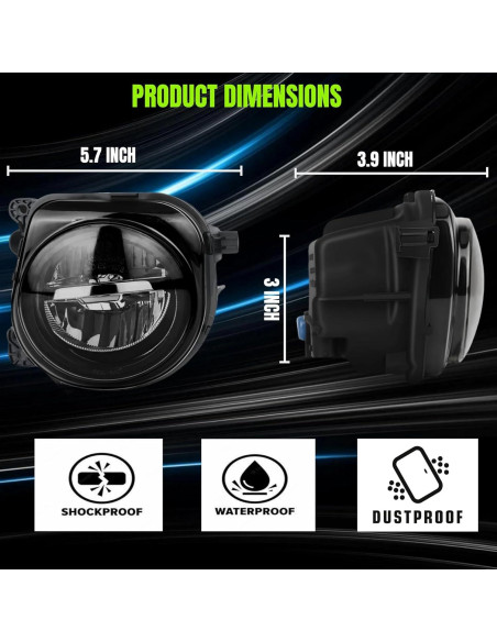 Luces Antiniebla LED WEISIGAO para BMW 528i 535i 2014-2016