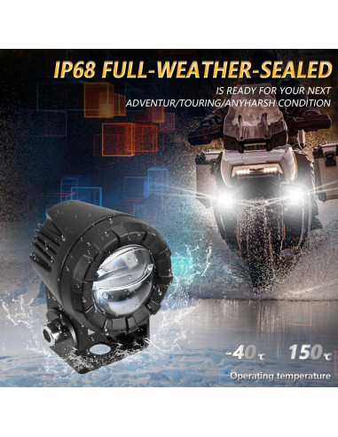 Luces de Niebla LED AUOKAY SK2 60W Ámbar/Blanco Impermeables