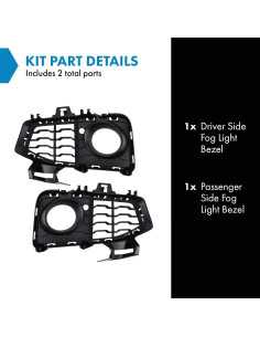 Juego de Molduras de Luz Antiniebla TRQ LTA12967 2 Piezas 2
