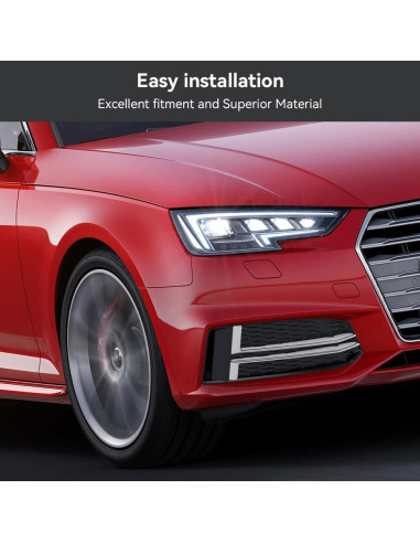 Cubierta de Luz Antiniebla Delantera Topteng para Audi S4/A4 B9 2016-2018