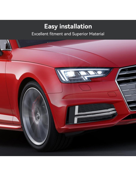 Cubierta de Luz Antiniebla Delantera Topteng para Audi S4/A4 B9 2016-2018