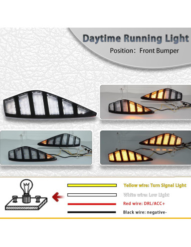 Luces de Niebla LED PGTOPONE para Honda Civic 2025 DRL