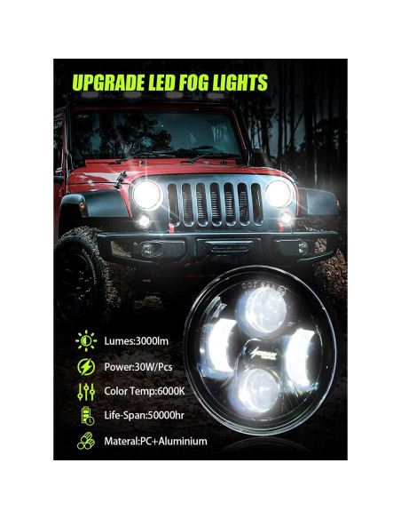 Luces Antiniebla LED HENGTUAOTO para Ford F150 2006-2014