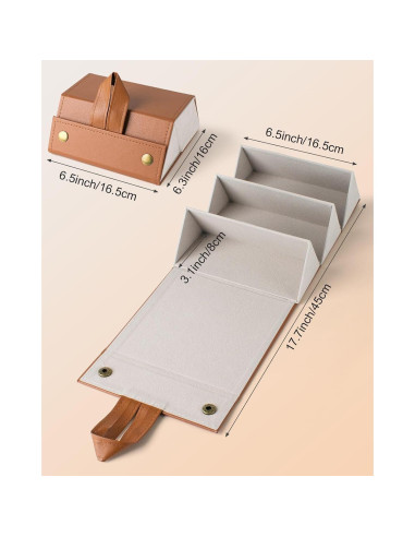 Estuche Plegable para Gafas de Sol - Marrón - 16.5x15.5 cm