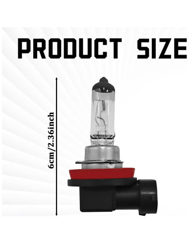 2 Bombillas Halógenas H11-55W QKYS para Automóvil Luz Niebla