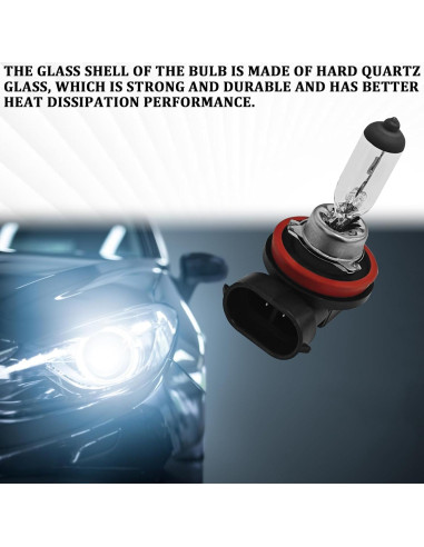 2 Bombillas Halógenas H11-55W QKYS para Automóvil Luz Niebla