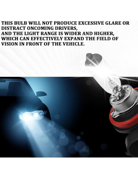 2 Bombillas Halógenas H11-55W QKYS para Automóvil Luz Niebla