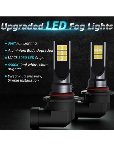 Bombillas de luz de niebla XFLHEHD para Toyota 4Runner 2003-2009