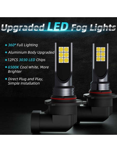 Bombillas de luz de niebla XFLHEHD para Toyota 4Runner 2003-2009