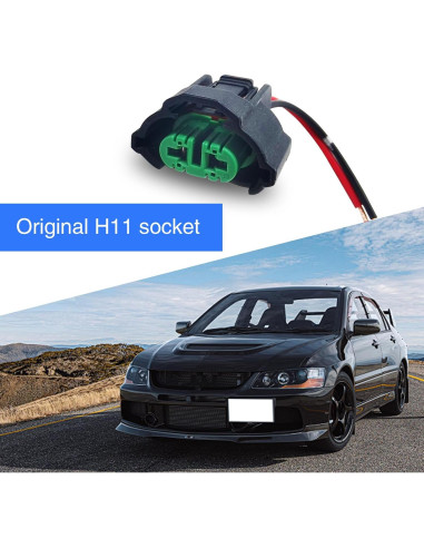 Zócalo de Bombilla de Niebla H11 Fluher 2 PCS a Prueba de Agua