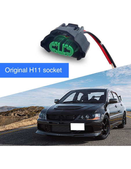 Zócalo de Bombilla de Niebla H11 Fluher 2 PCS a Prueba de Agua