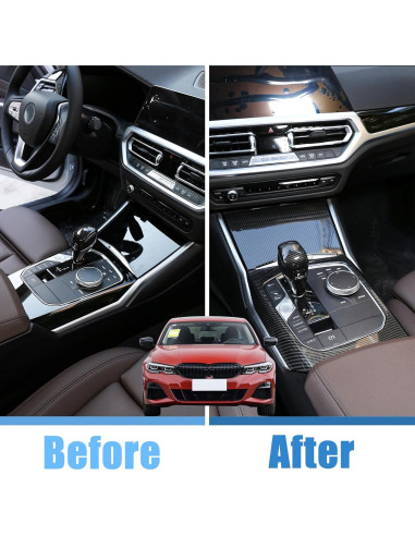 Cubierta Panel Cambio Marchas BMW Serie 3 TINKI Fibra Carbono