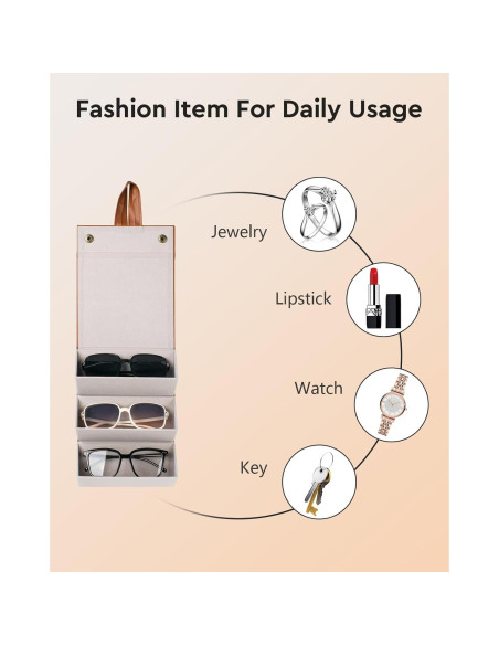 Estuche Plegable para Gafas de Sol - Marrón - 16.5x15.5 cm