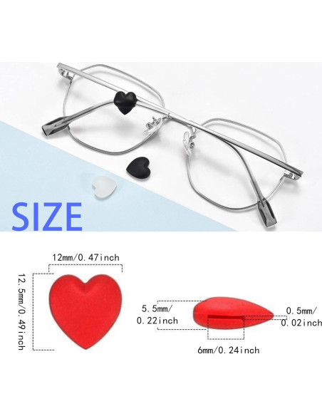 Ganchos de Silicona KECHIO en Forma de Corazón para Gafas