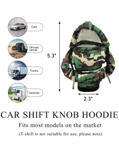 Cubierta de Capucha para Perilla de Cambio Yourkar Camuflaje 2