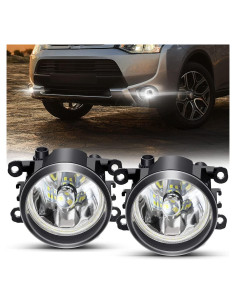 Luces de Niebla Cawanerl con Anillo Halo para Mitsubishi/Subaru