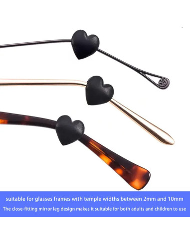 Ganchos de Silicona KECHIO en Forma de Corazón para Gafas