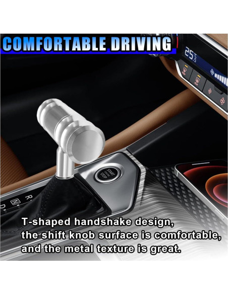 Palanca de Cambio de Marchas BDZMC Aluminio Plata Universal