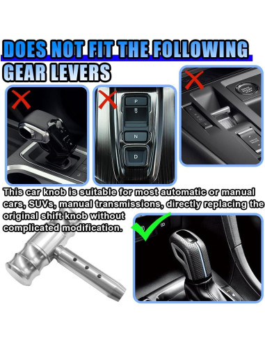 Palanca de Cambio de Marchas BDZMC Aluminio Plata Universal