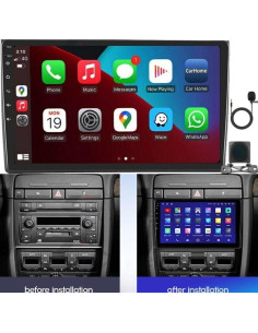 Estéreo de Coche Laueily 9" Android 13 para Audi A4 2000-2009 2