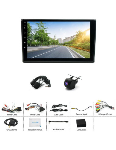 Estéreo de Coche Laueily 9" Android 13 para Audi A4 2000-2009