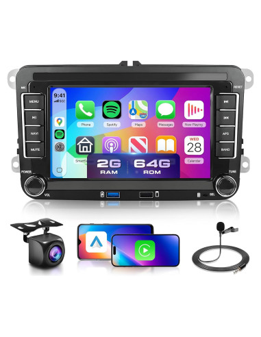 Estéreo de Coche Podofo 7" Android 2G+64G CarPlay VW