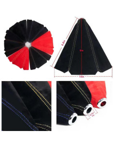 Cubierta de Pomo de Cambio VBT Alcantara Universal Todo Negro 2