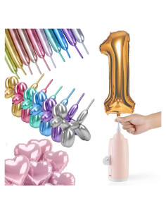 Bomba de globo eléctrica AJU JIAJIA HF-628 con 10 globos