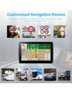 GPS Navegador 7" HD GPS-HJX con Mapas 2025 y Actualizaciones Gratis 2