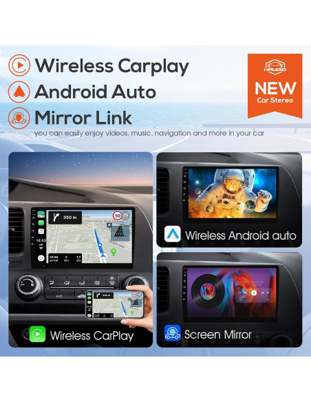 Estéreo de Coche Doble Din Haudio 10.1" Bluetooth GPS 2+64GB