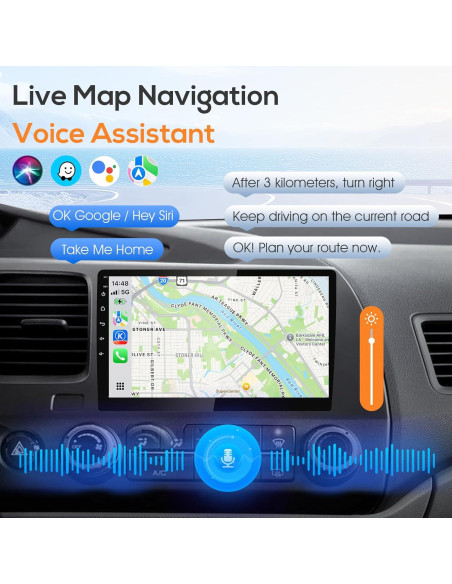 Estéreo de Coche Doble Din Haudio 10.1" Bluetooth GPS 2+64GB