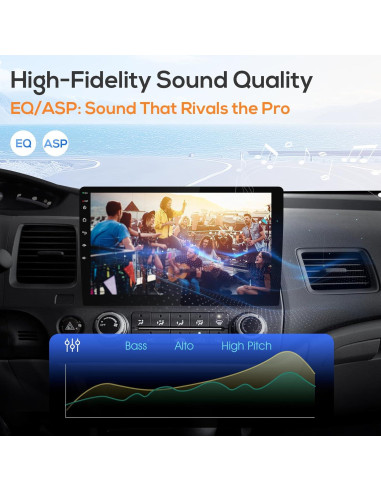 Estéreo de Coche Doble Din Haudio 10.1" Bluetooth GPS 2+64GB