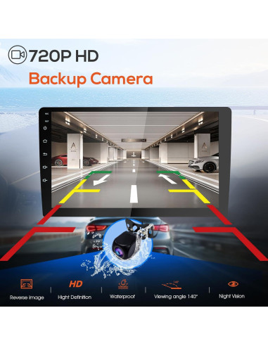 Estéreo de Coche Doble Din Haudio 10.1" Bluetooth GPS 2+64GB