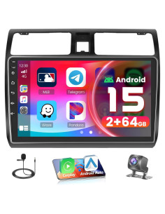 Estéreo de Coche Android 15 Hikity 10.1" para Suzuki Swift 2005-2010