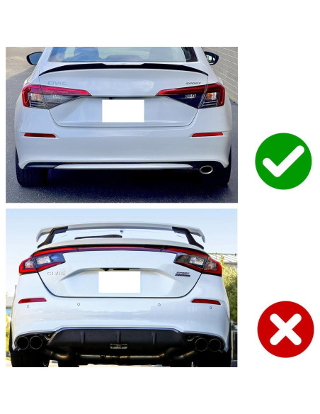 Luces LED Reflectoras Traseras iJDMTOY para Honda Civic 2022+