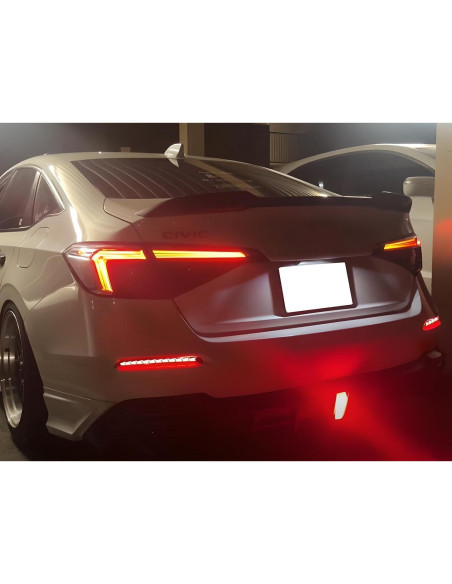 Luces LED Reflectoras Traseras iJDMTOY para Honda Civic 2022+