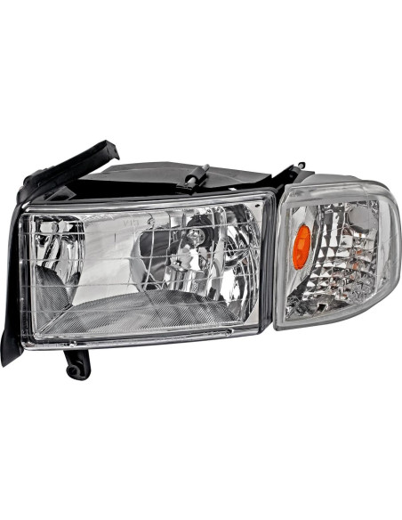 Faros de Cristal Cromados SPPC para Dodge Ram 1994-2001 (Par)
